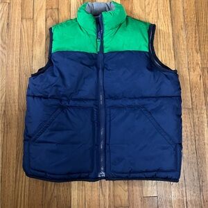 Old Navy XS Colorblock fleece lined puffer vest